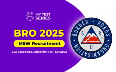 BRO MSW Vehicle Mechanic Recruitment 2025: 542 Vacancies, Eligibility, PET, Syllabus & Mocks Guide | Mytestseries.in