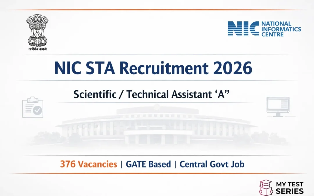 NIC STA Recruitment 2026 notification for Scientific Technical Assistant A post with 376 vacancies and GATE based selection