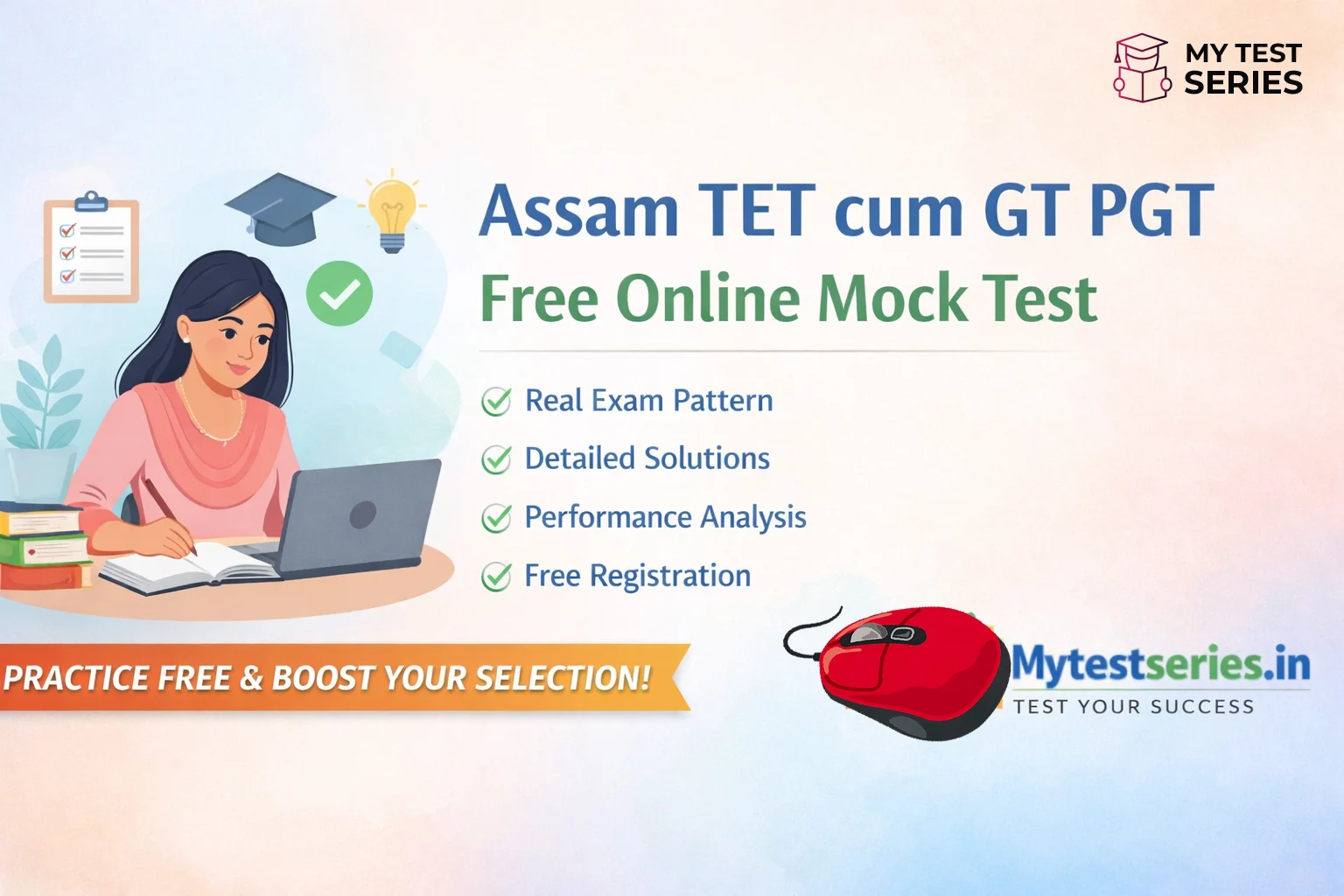 Assam TET cum GT PGT Free Online Mock Test Mytestseries.in