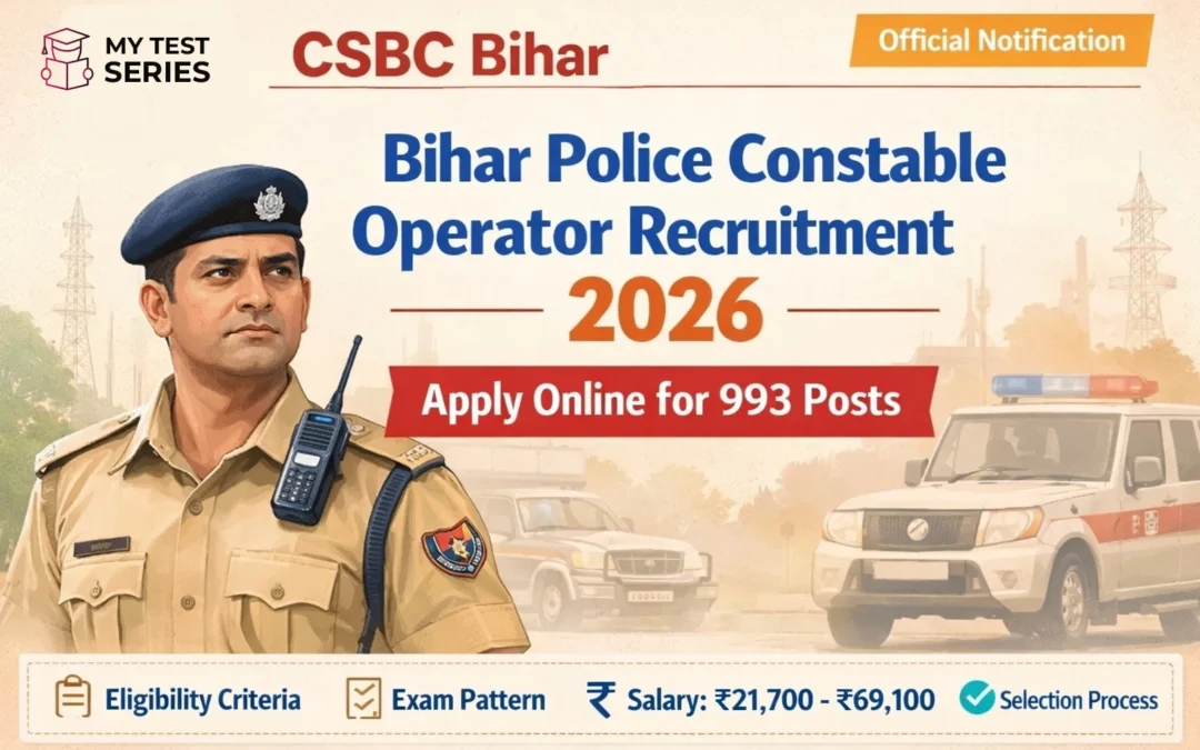 Bihar Police Constable Operator Recruitment 2026 Apply Online for 993 Posts