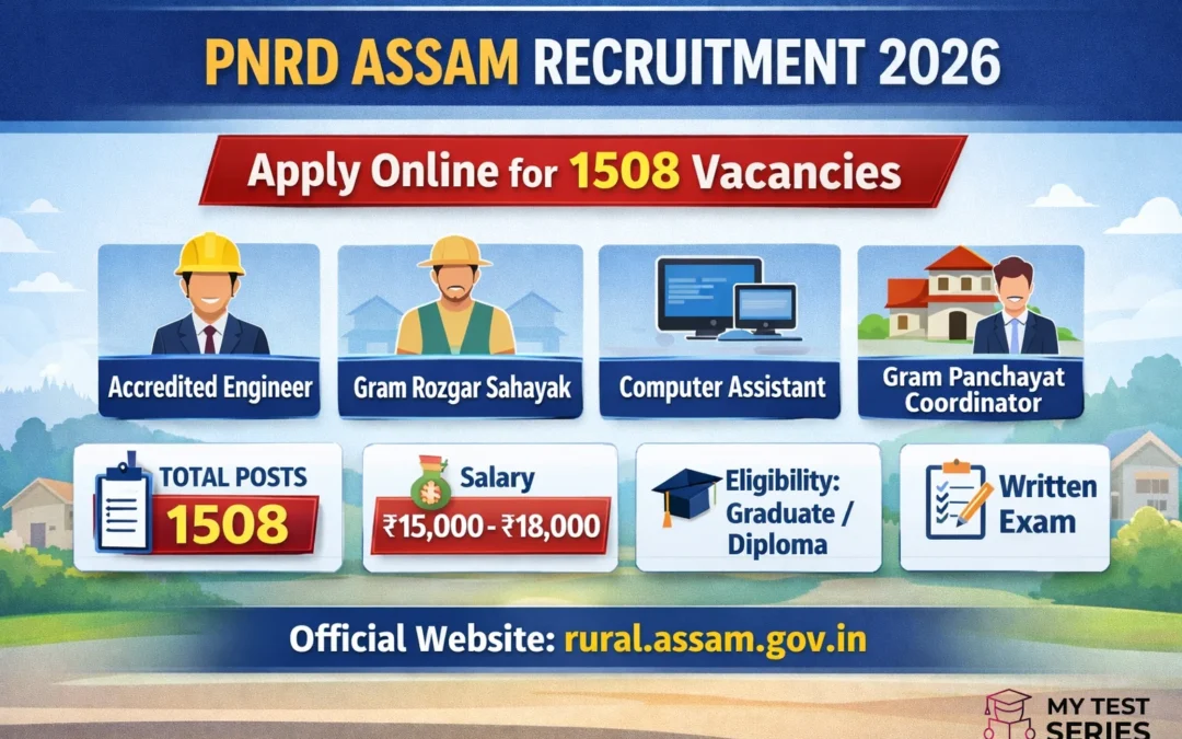 PNRD Assam Recruitment 2026 1508 vacancies banner