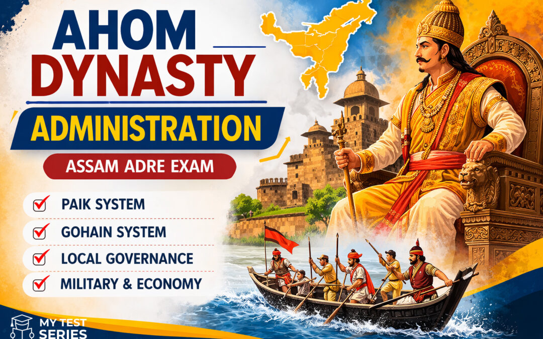 আহোম সাম্ৰাজ্যৰ প্ৰশাসন ব্যৱস্থা – Ahom dynasty administration | ADRE Exam Complete Notes