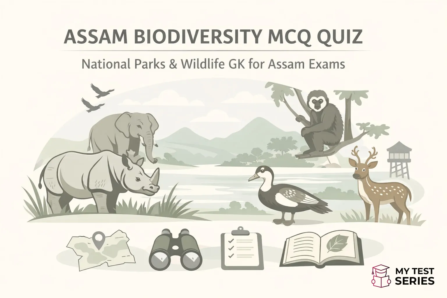 Assam Biodiversity Practice Quiz Assam Biodiversity MCQ Quiz National Parks Wildlife GK