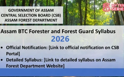 Assam BTC Forester and Forest Guard Syllabus 2026