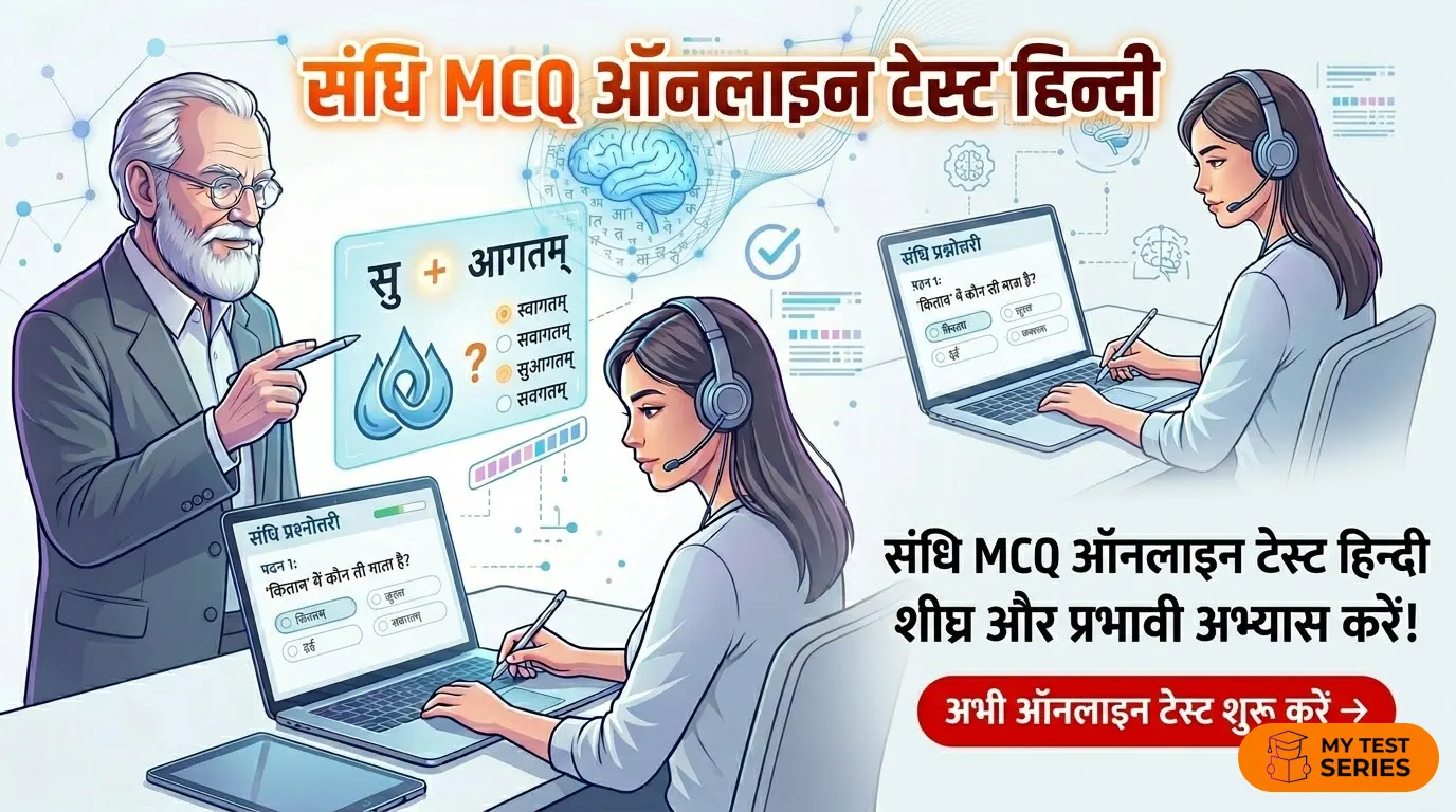 Hindi Sandhi CBT Mock Test संधि MCQ Online Test Hindi Grammar