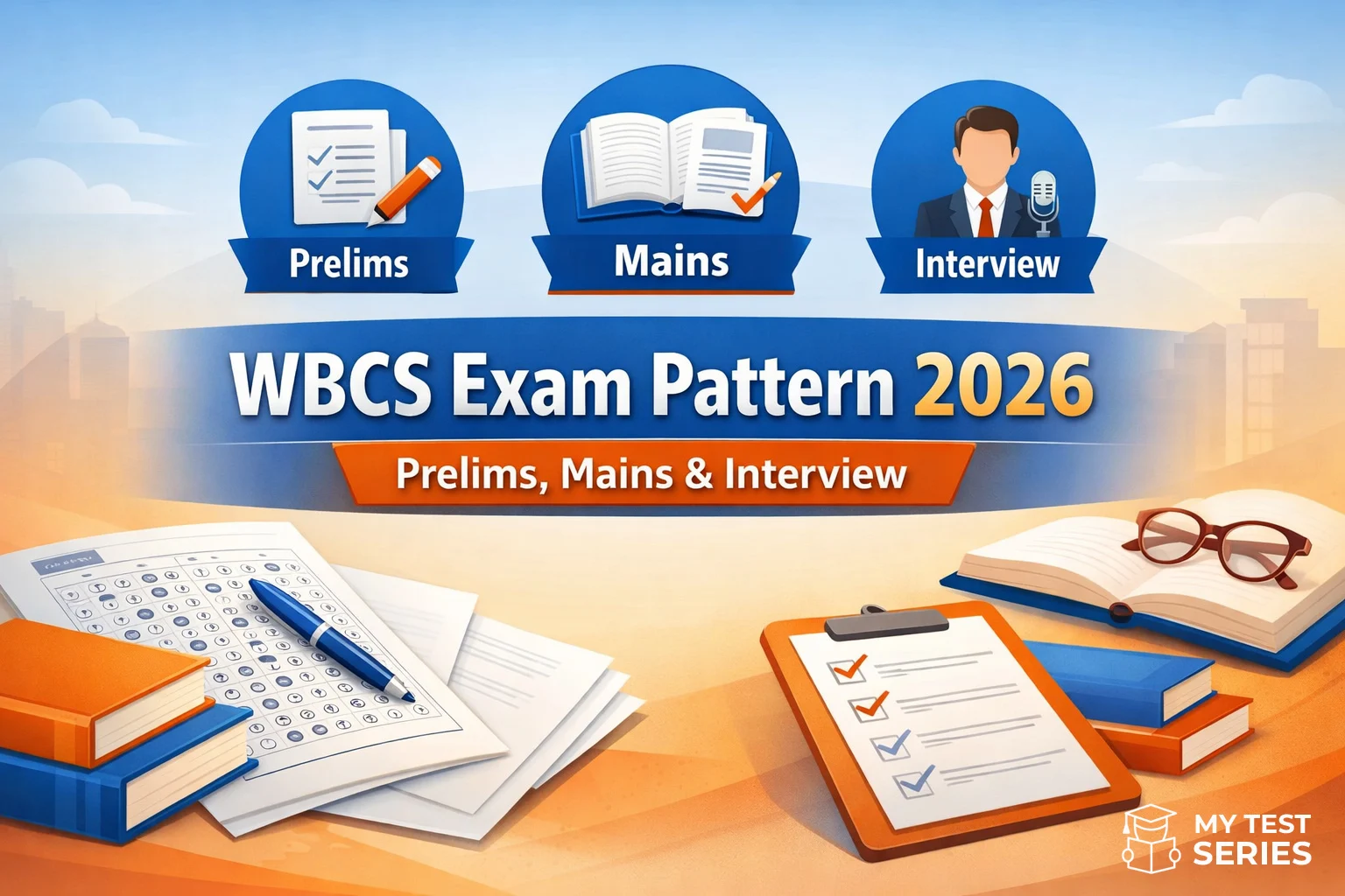 WBCS Exam Pattern 2026 Prelims Mains Interview Marking Scheme WBPSC