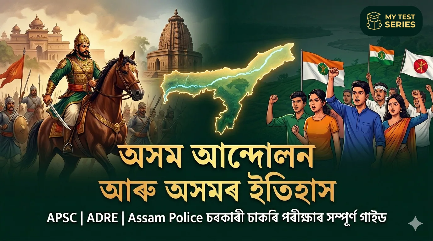 অসম আন্দোলন সম্পূৰ্ণ ইতিহাস অসম আন্দোলন আৰু অসমৰ ইতিহাস APSC ADRE চৰকাৰী চাকৰি পৰীক্ষা গাইড