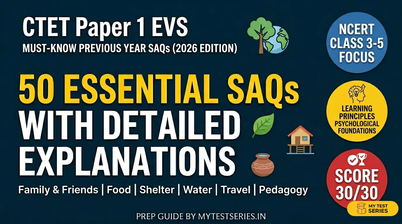 CTET Paper 1 EVS Previous Year Questions