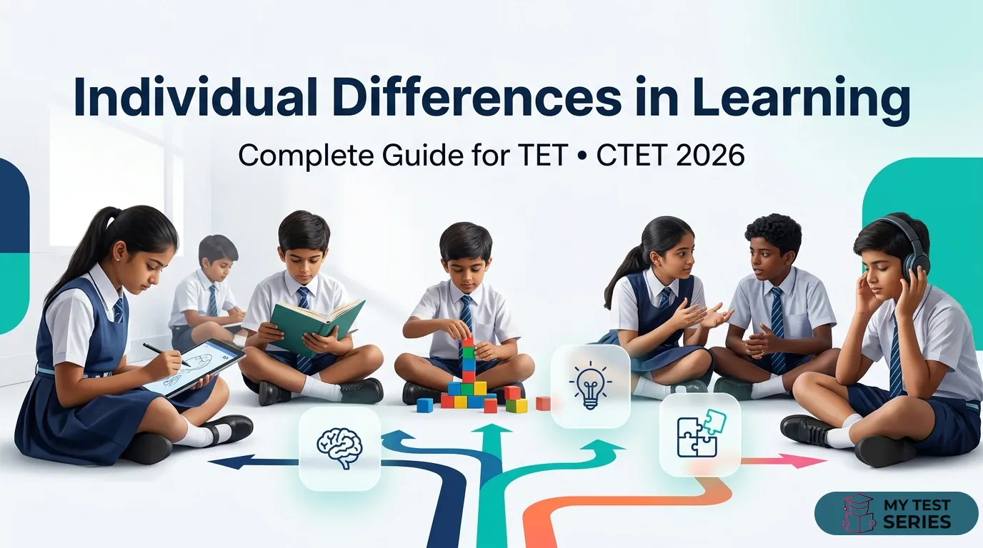 Individual Differences in Learning TET CTET Individual differences in learning for TET CTET exam - diverse students learning in classroom