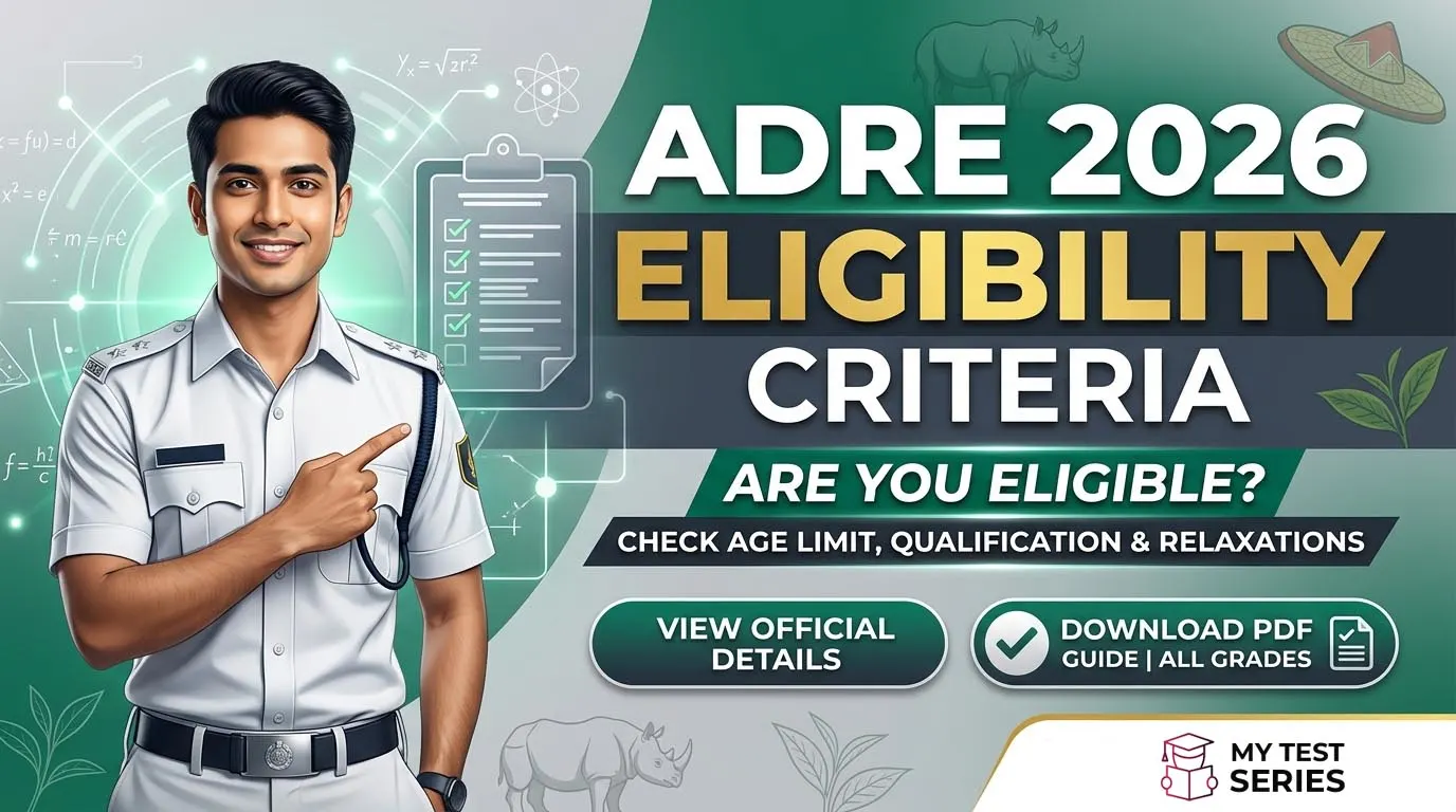Detailed eligibility criteria for ADRE 2026 including age limit and educational qualifications for Grade 3 and 4 by MyTestSeries