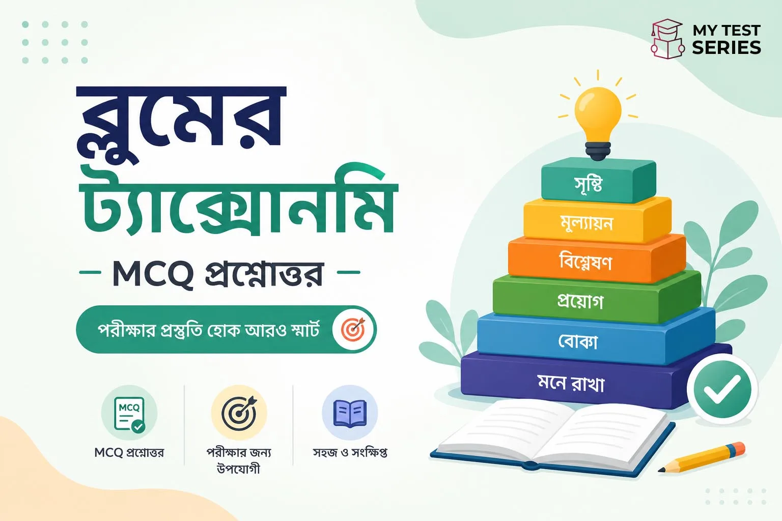 ব্লুমের শ্রেণিবিভাগ (Bloom's Taxonomy) বাংলায় – সম্পূর্ণ গাইড ও MCQ