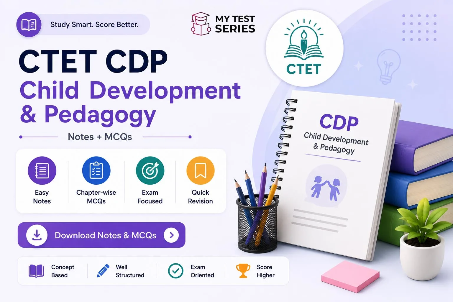 TET CDP Notes 2026 – Complete Child Development & Pedagogy Guide + 50 MCQs