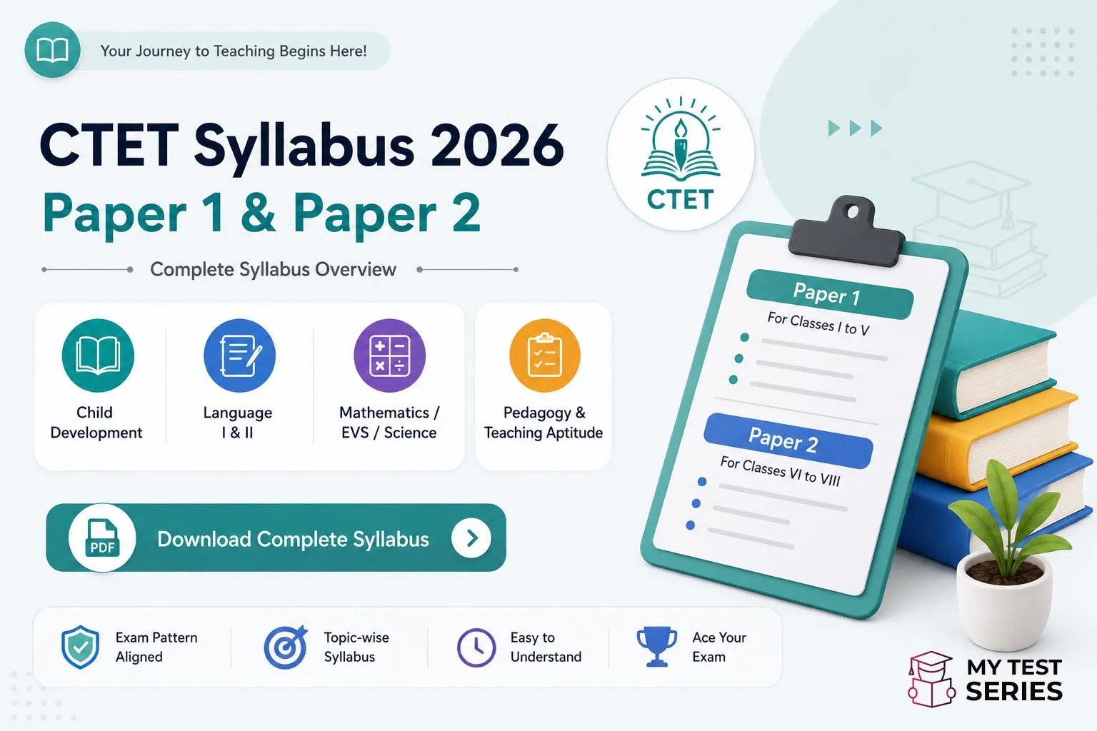CTET Syllabus 2026 – Complete Paper 1 & Paper 2 Guide CTET Syllabus 2026 – Complete Paper 1 & Paper 2 Guide