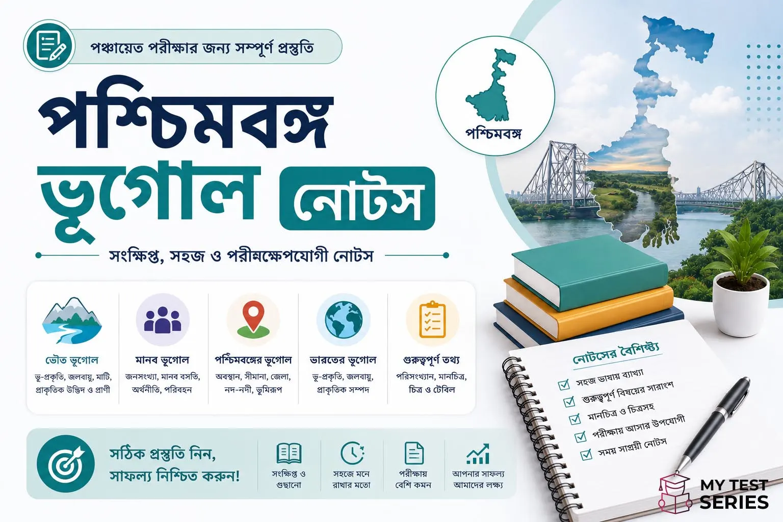 পশ্চিমবঙ্গের জেলা নদী পর্বত ও সীমানা পঞ্চায়েত পরীক্ষার ভূগোল নোটস