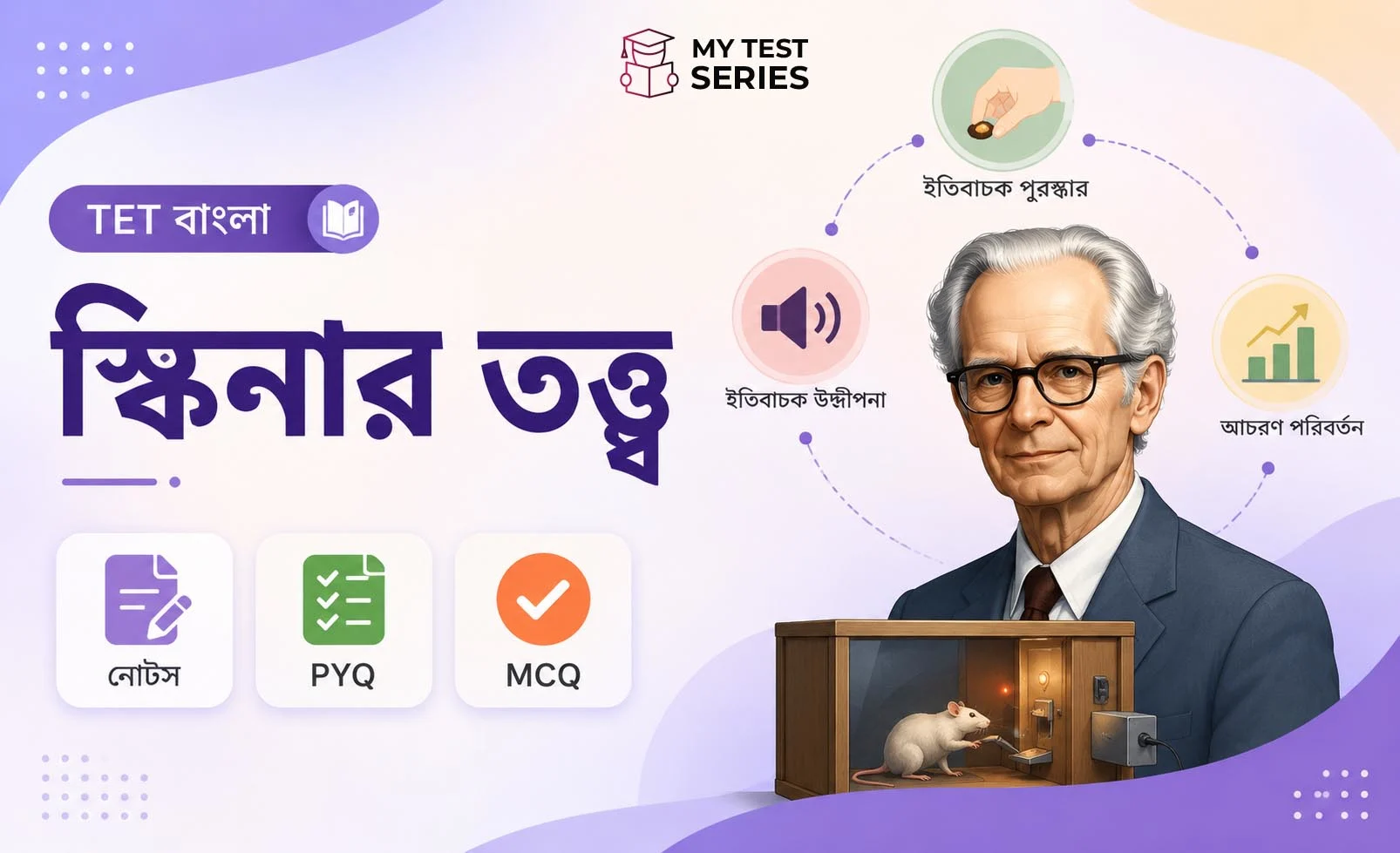 skinner-theory-tet-bangla-notes-pyq-mcq স্কিনার তত্ত্ব – TET বাংলা নোট ও PYQ MCQ ২০২৬ | Operant Conditioning | MyTestSeries