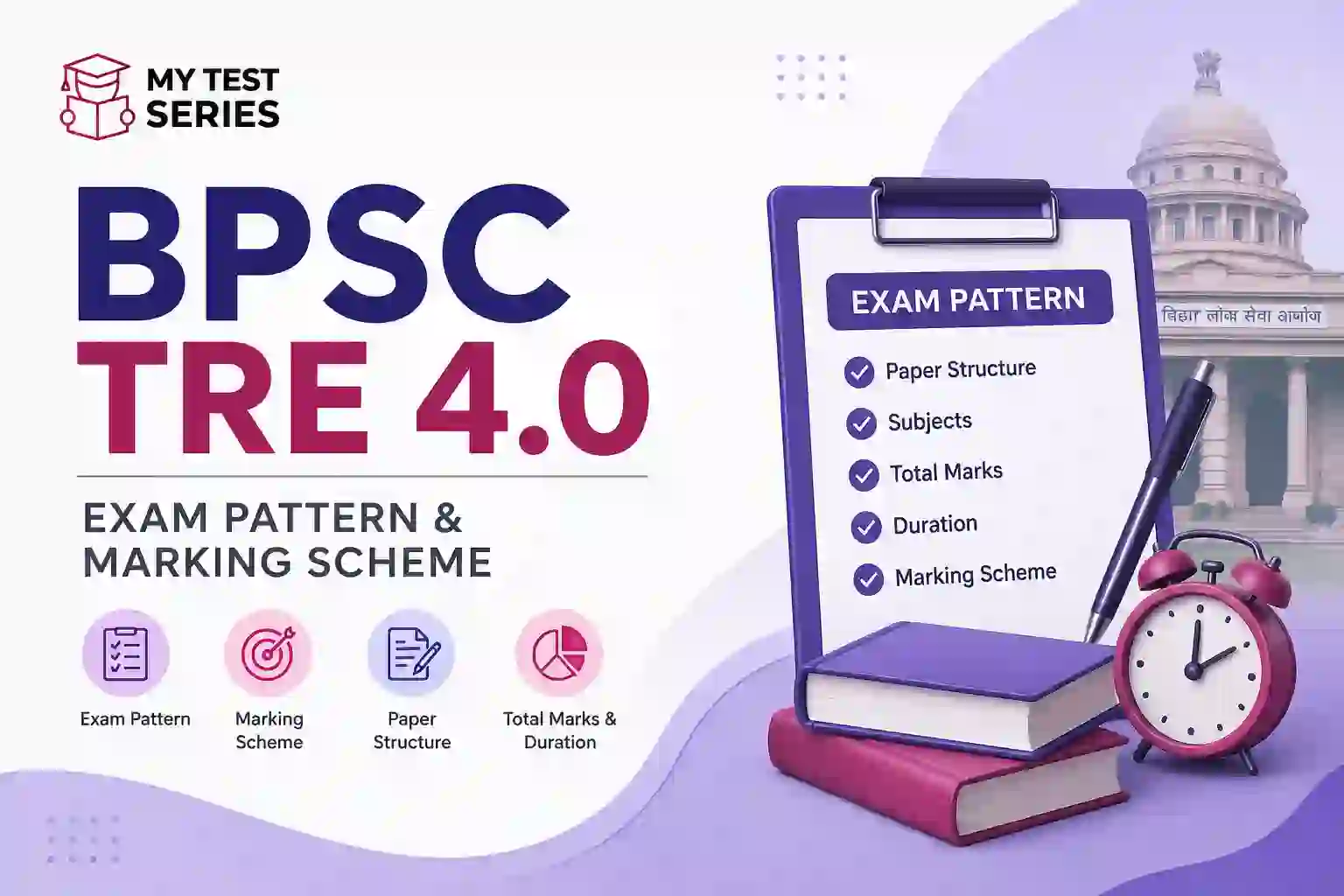 BPSC TRE 4.0 Exam Pattern and Marking Scheme