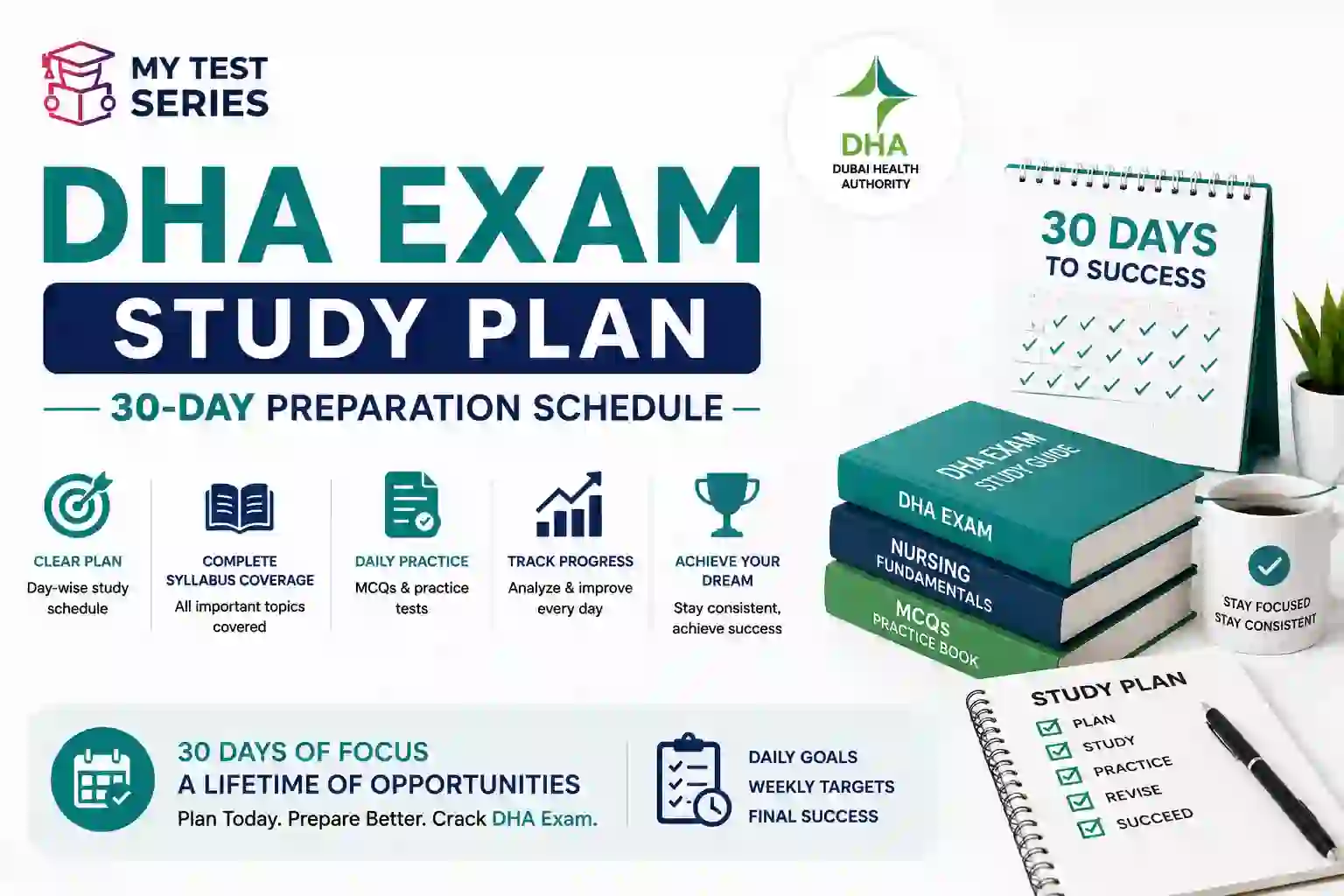 DHA Exam 30-day study plan and preparation schedule