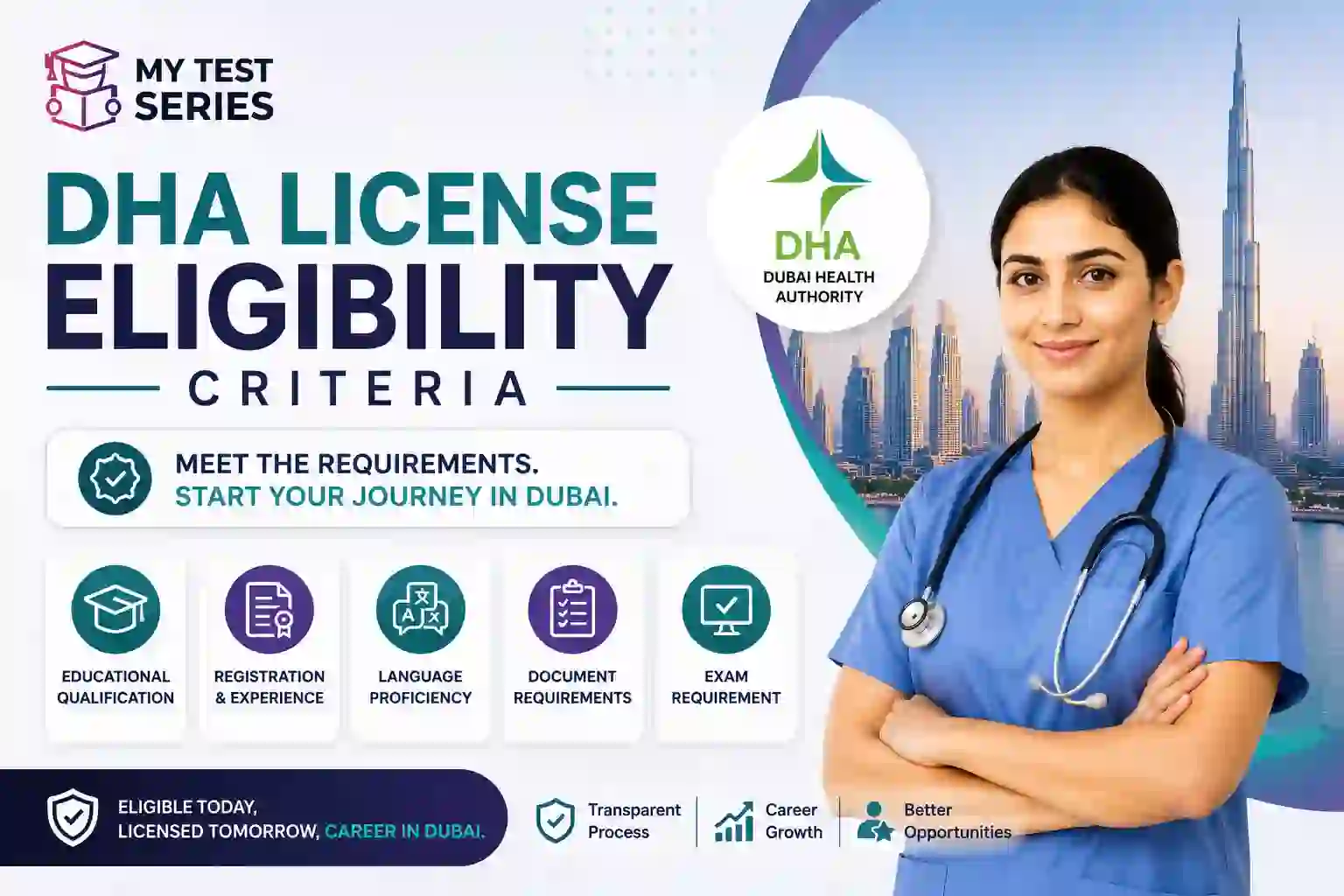 DHA license eligibility criteria for healthcare professionals in Dubai
