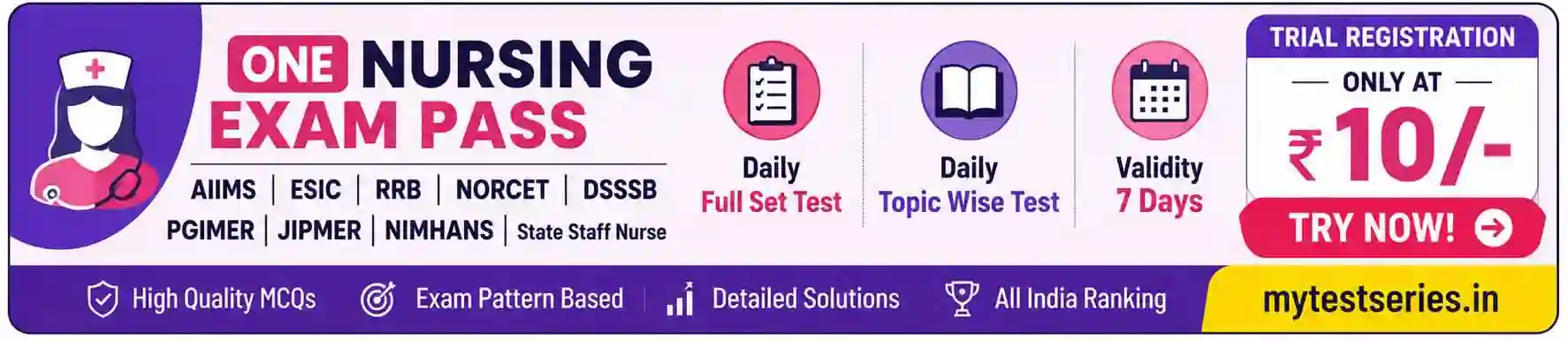 Nursing test series registration
