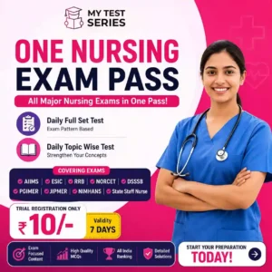 One Nursing Exam Pass Nursing Test Series for AIIMS ESIC RRB NORCET