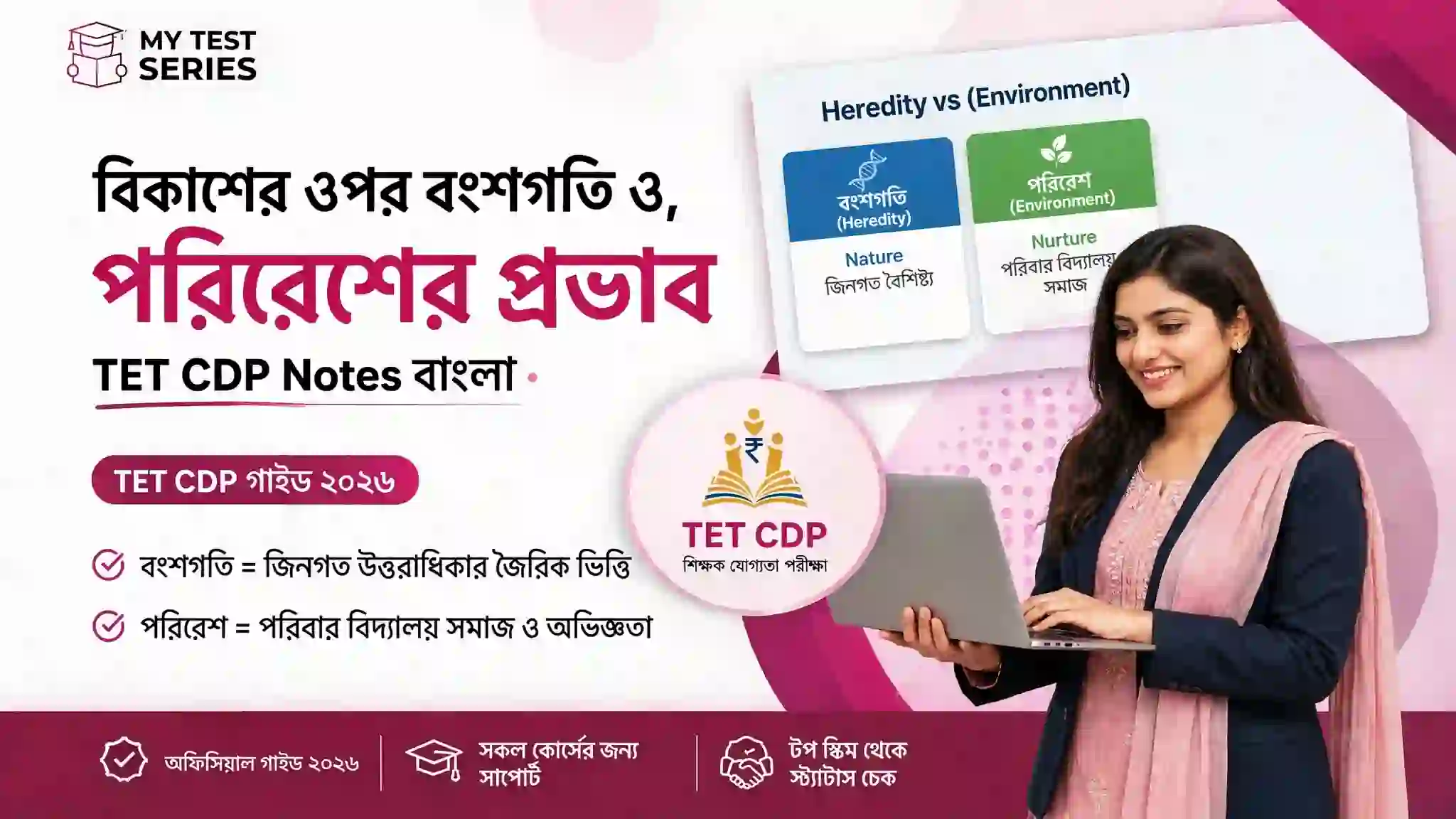 বিকাশের ওপর বংশগতি ও পরিবেশের প্রভাব – TET CDP Notes বাংলা বিকাশের ওপর বংশগতি ও পরিবেশের প্রভাব TET CDP Notes বাংলা - Heredity vs Environment Nature vs Nurture