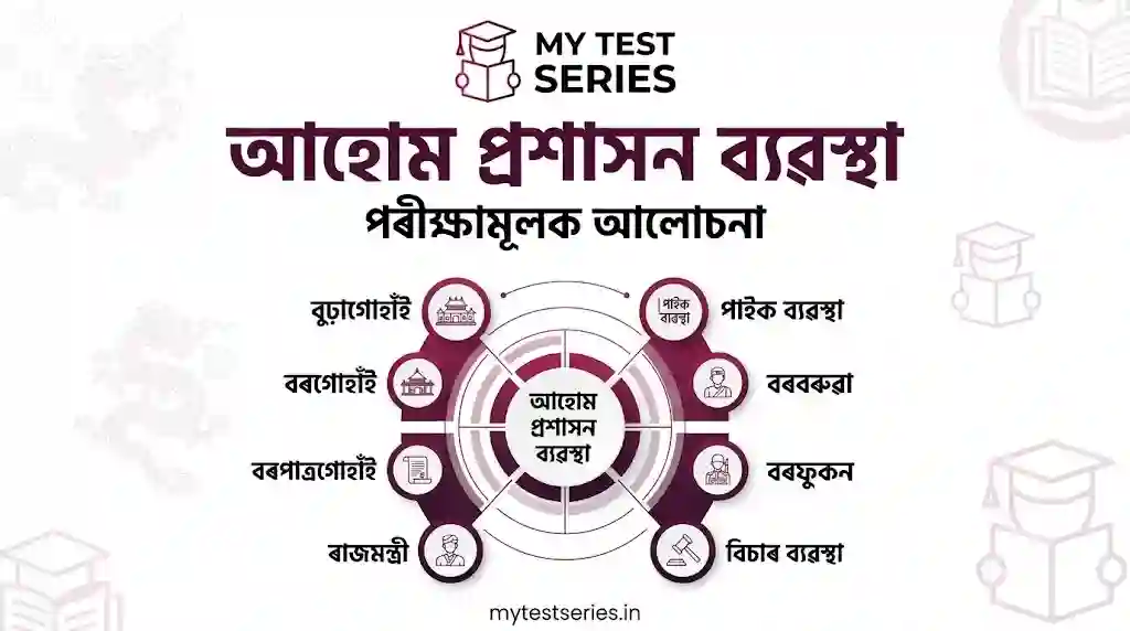 Ahom Administration System Exam Notes with Paik and Khel System in Assamese