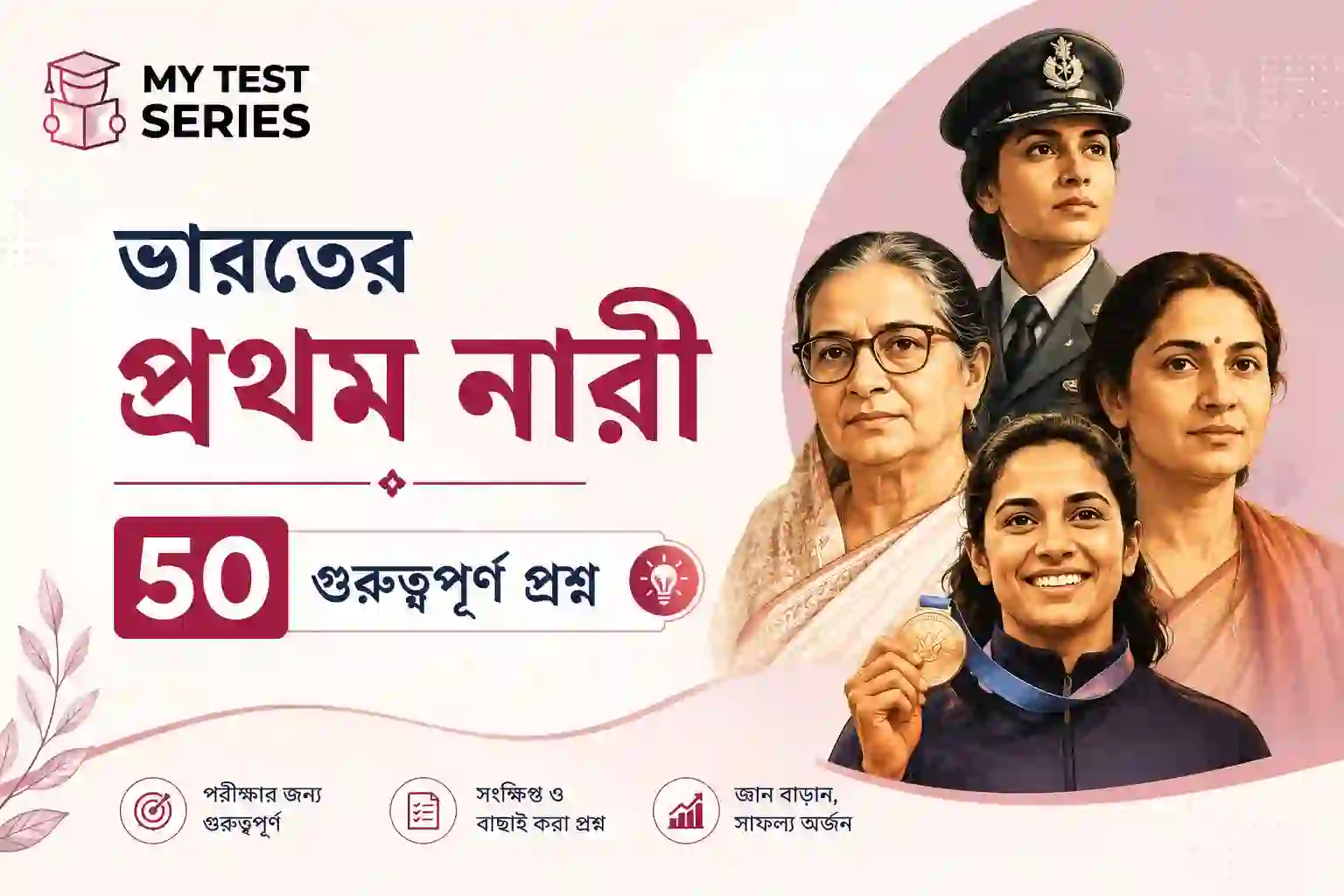 ভারতের প্রথম নারী – ৫০টি গুরুত্বপূর্ণ প্রশ্ন ভারতের প্রথম নারী ৫০টি গুরুত্বপূর্ণ প্রশ্ন ও উত্তর