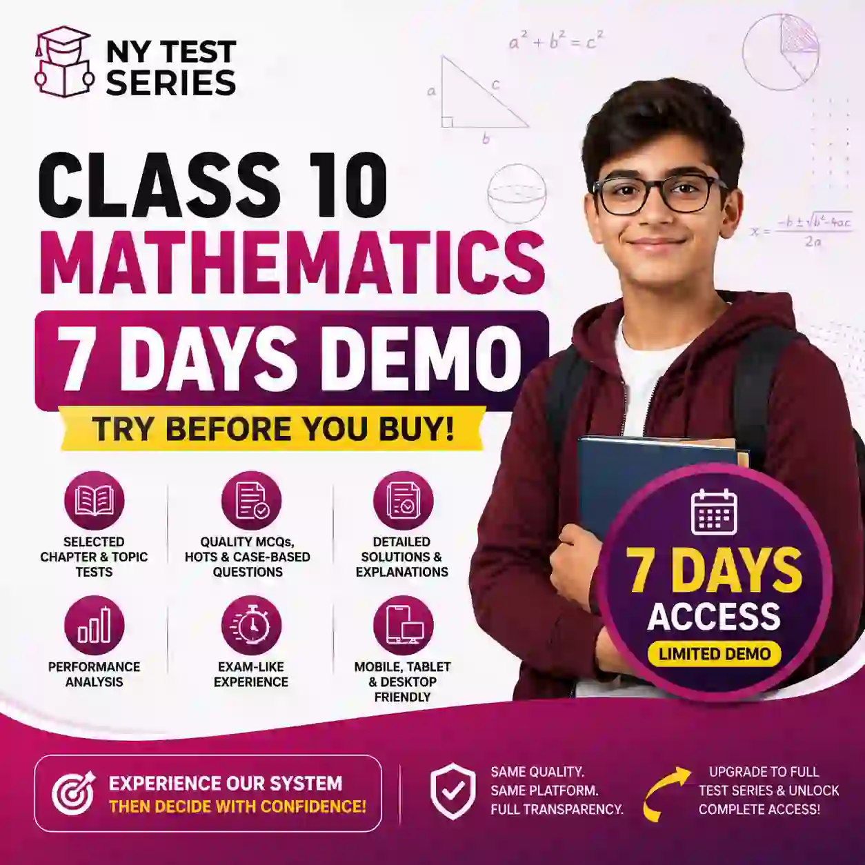 Surface Areas and Volumes Class 10 — formulas for cylinder, cone, sphere and combination of solids explained by MyTestSeries
