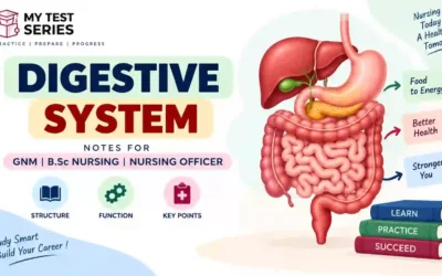 Digestive System Notes for GNM, BSc & Nursing Officer Exams