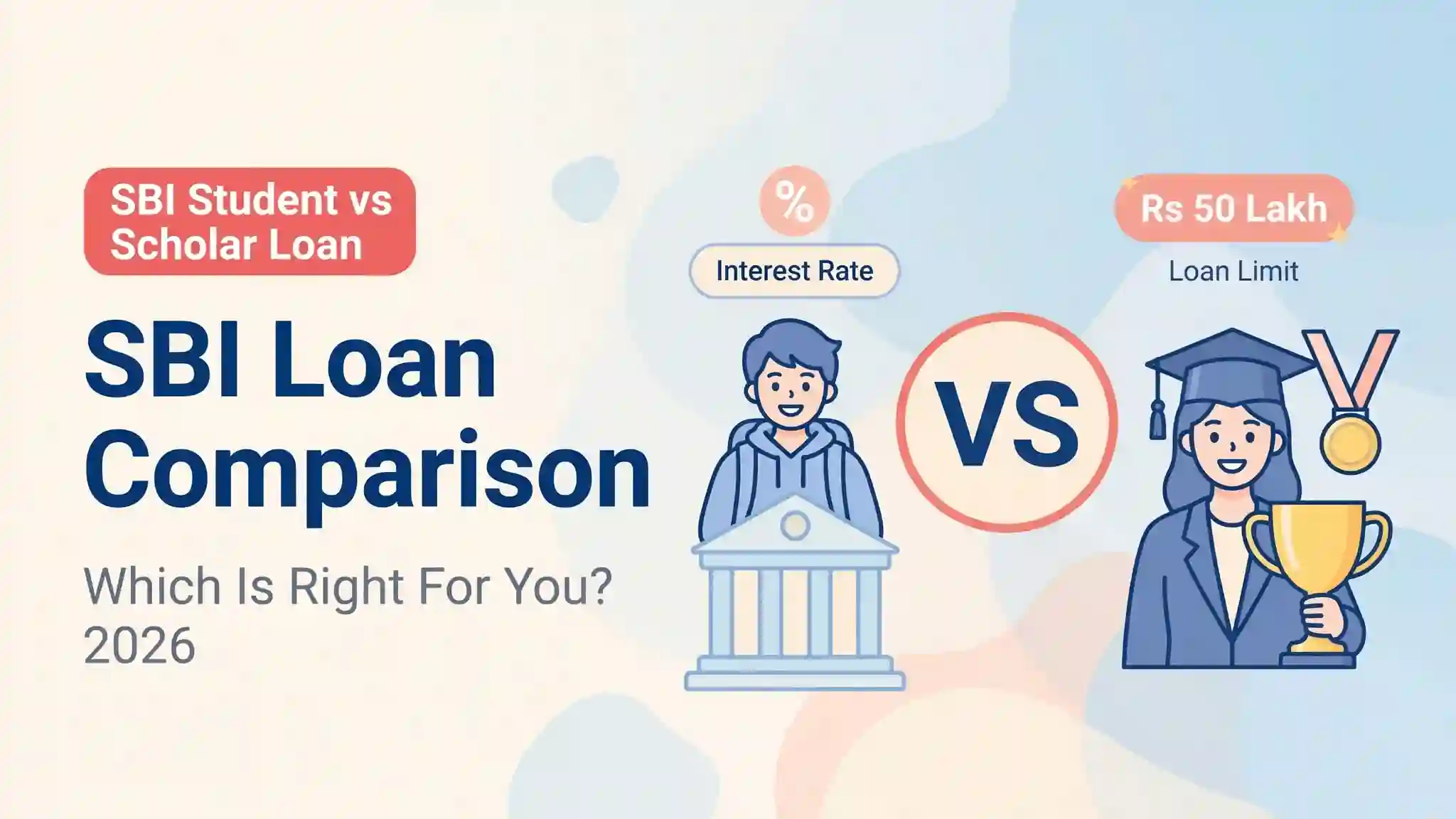 SBI Loan Comparison – Student Loan vs Scholar Loan SBI Student Loan vs SBI Scholar Loan Comparison 2026 - Which is right for you with interest rates and loan limits