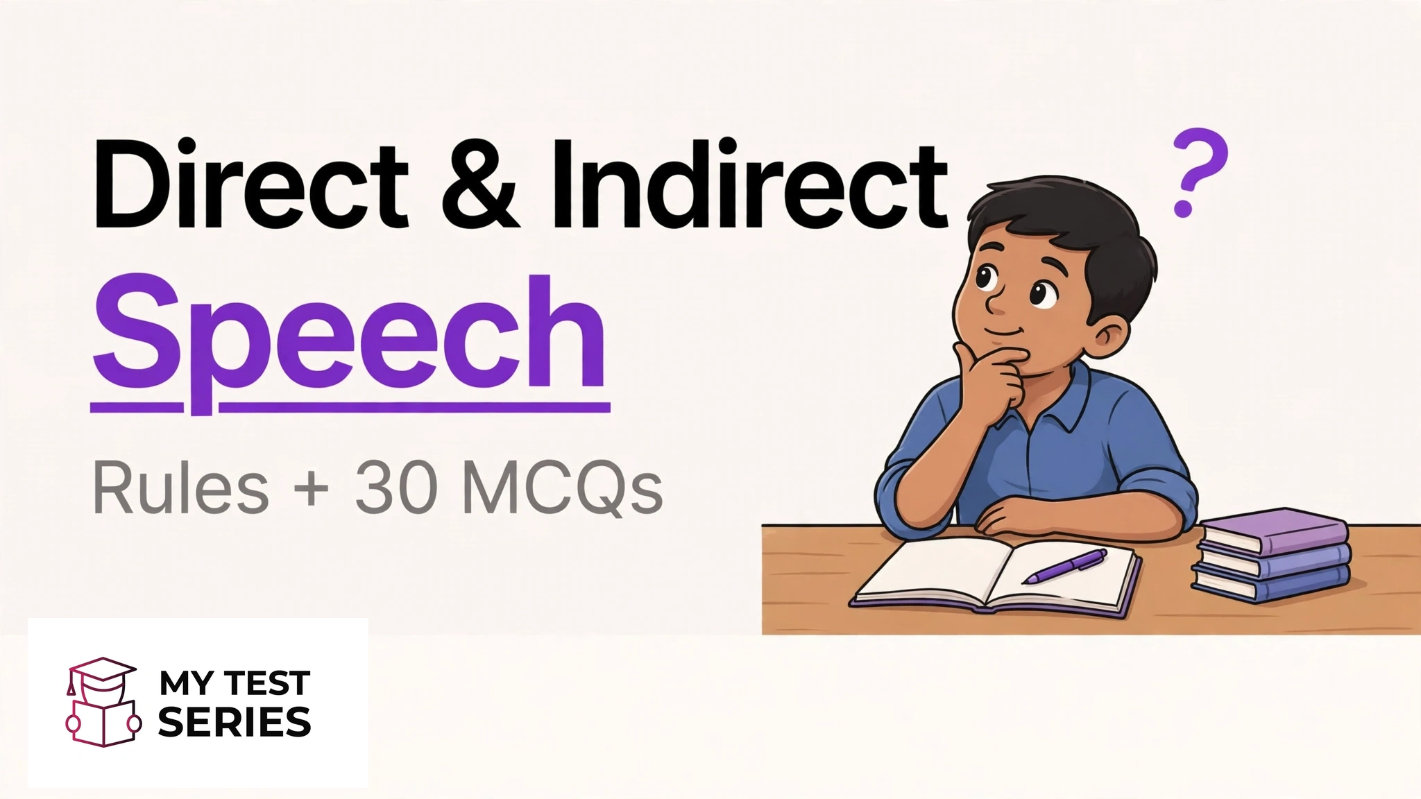 Direct and Indirect Speech Rules with MCQ - Tense Backshift Pronoun Changes for Competitive Exams